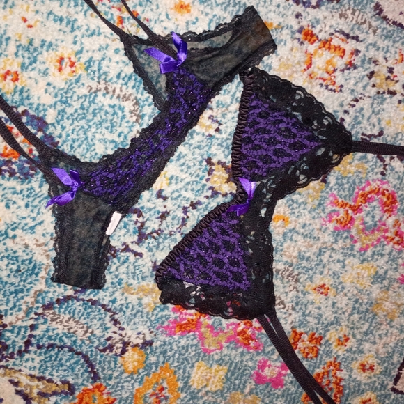 Vintage Y2K Sexy Lingerie Gater Belt Bikini Top USA Made S